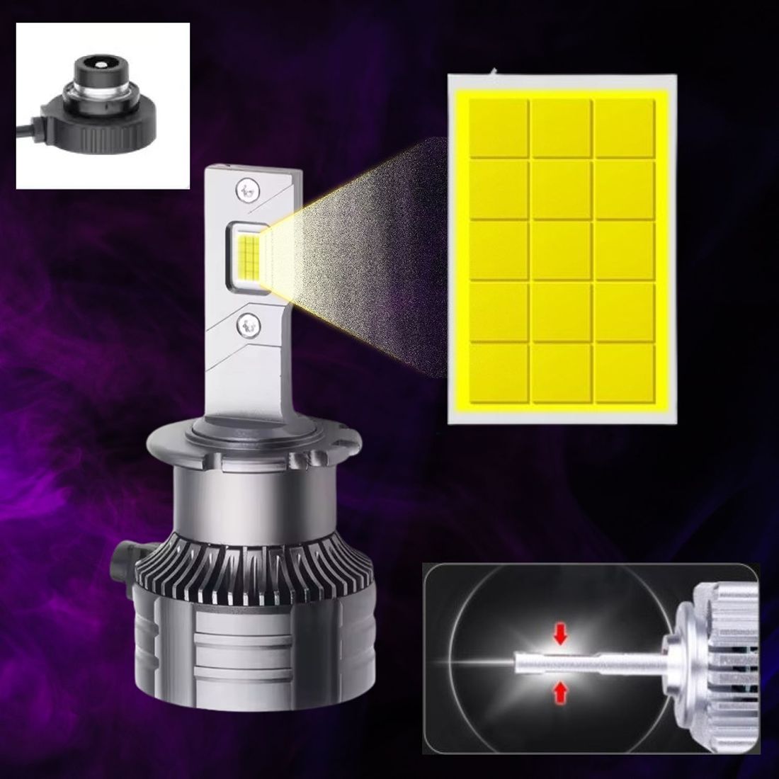 Żarnik LED D4S D4R Apollo D Pro precyzyjna linia odcięcia brak oślepiania