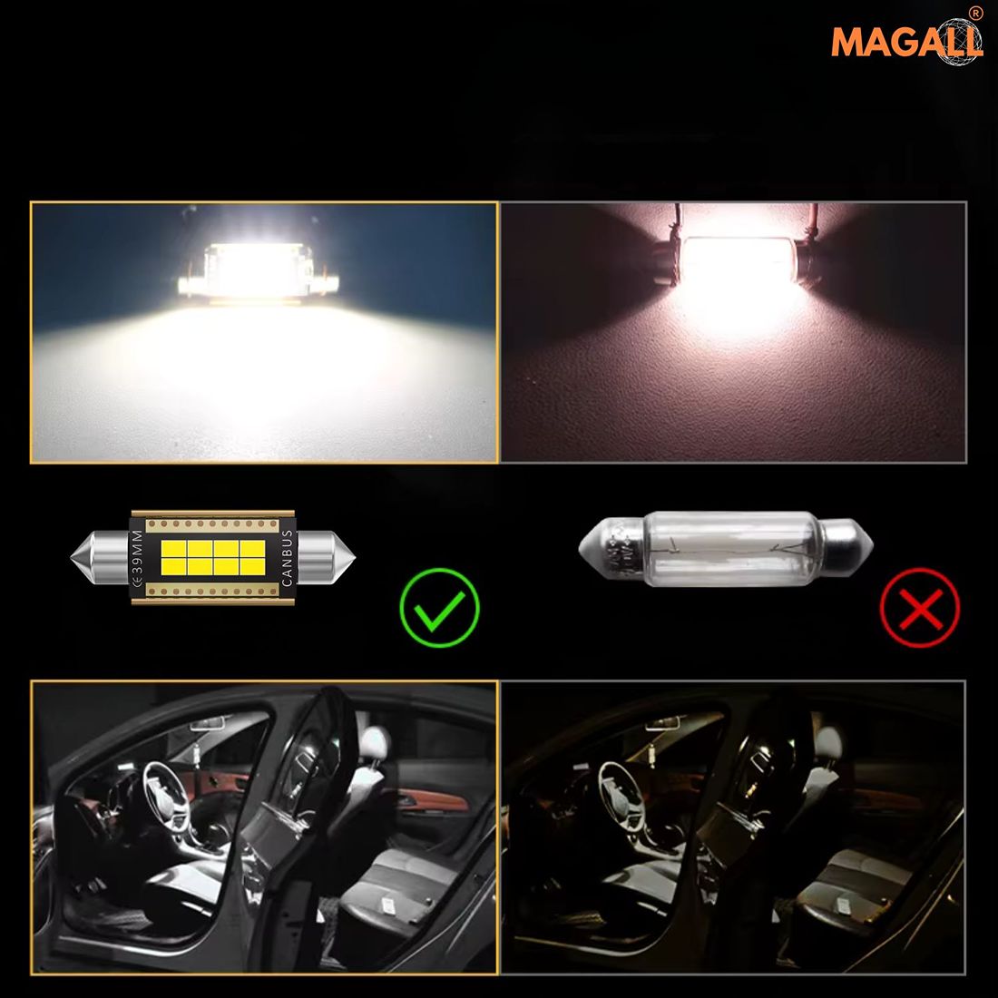 c5w led 39mm canbus magall m1 biale swiatlo tablica rejestracyjna