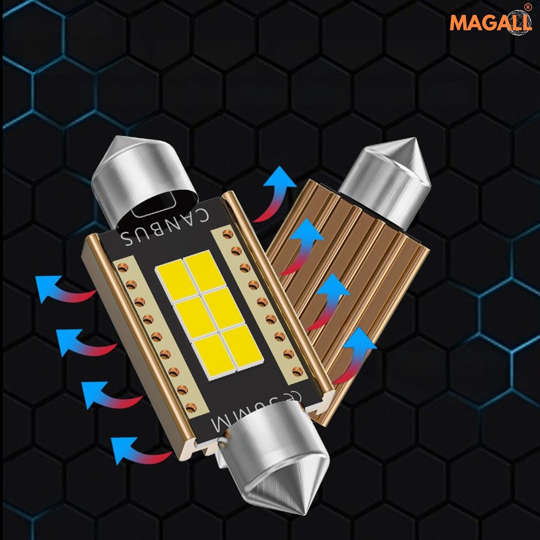 led c5w 39mm canbus magall m1 biale swiatlo bagaznika