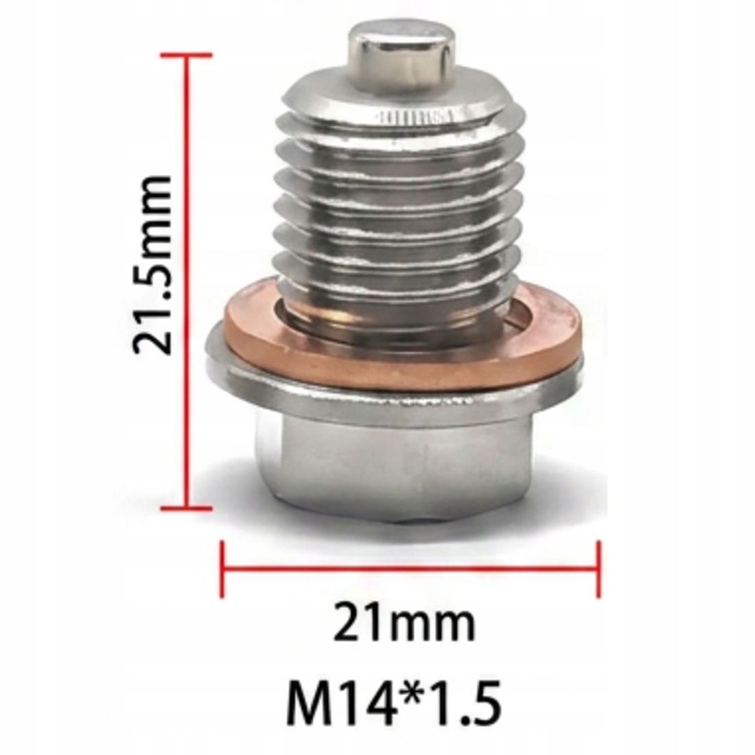 magnetyczny korek oleju m14x1 5 magall z uszczelka miedziana