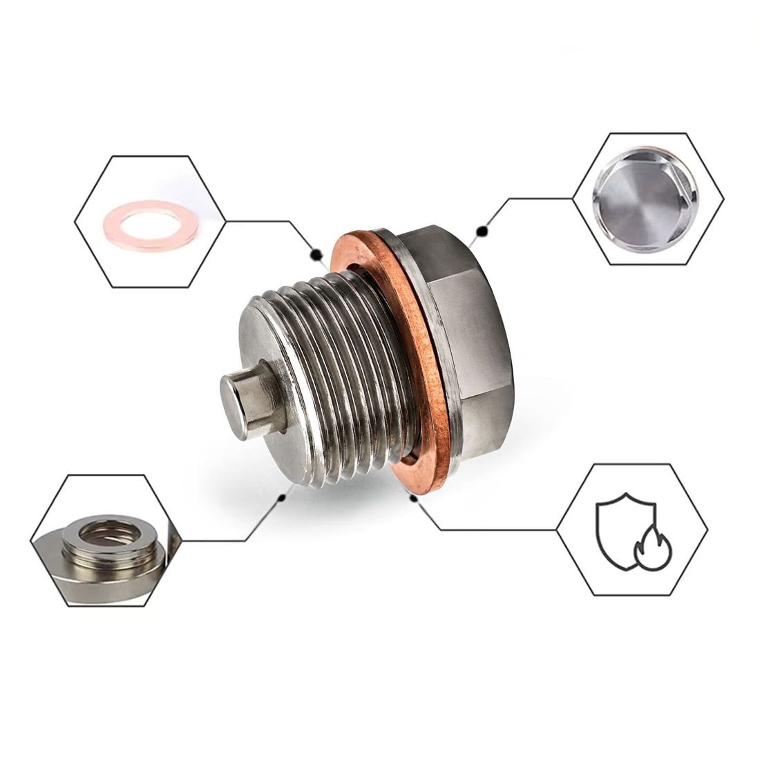 korek oleju magnetyczny m18x1 5 magall zbiera opilki metalu