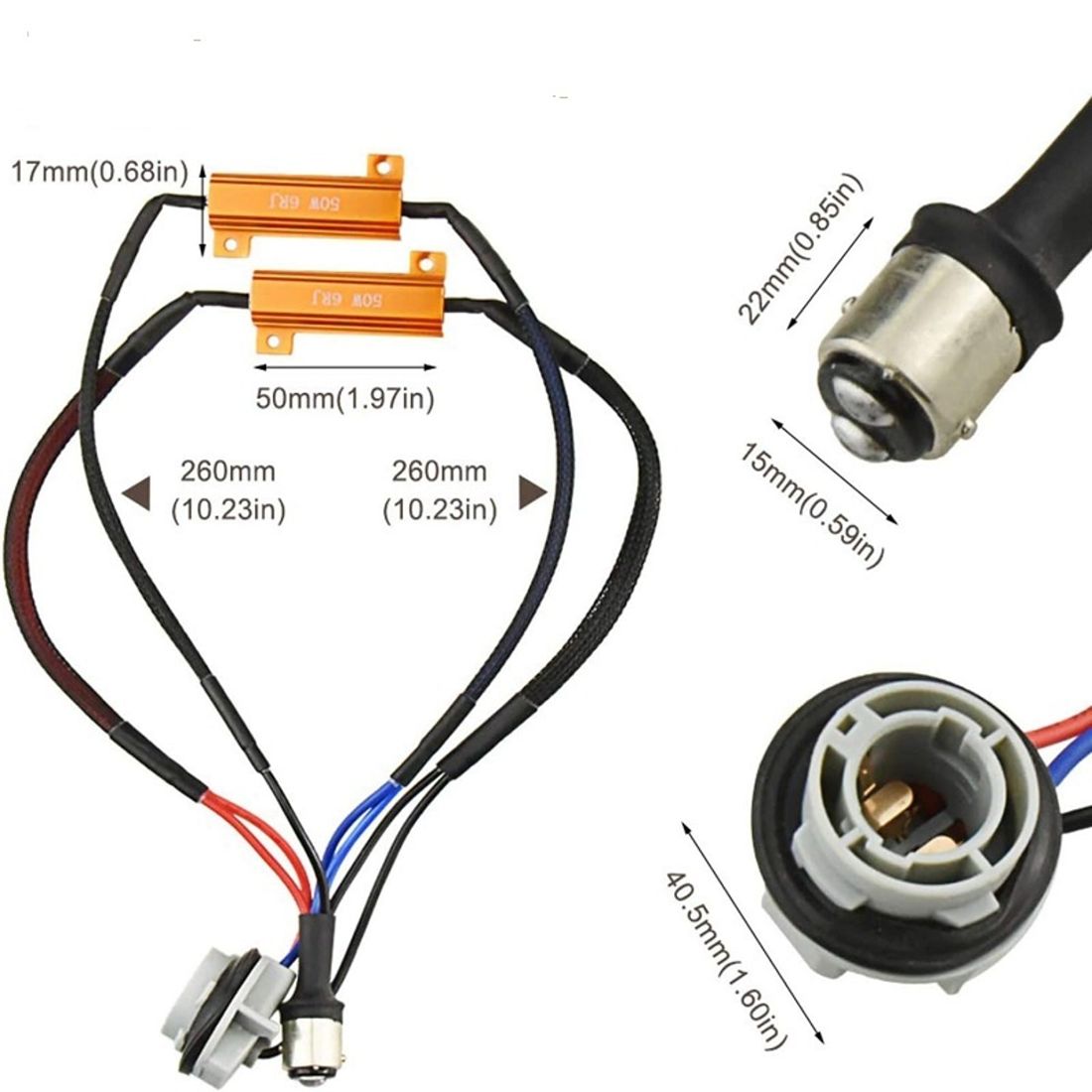 Rezystor CANBUS P21/5W BAY15D (1157) 12V – adapter Plug&Play do LED MAGALL.
