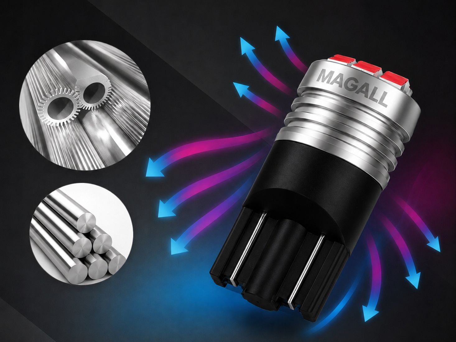 LED žiarovky W5W T10 obrysové červené MAGALL LONGLIFE 300lm 12V – foto 8