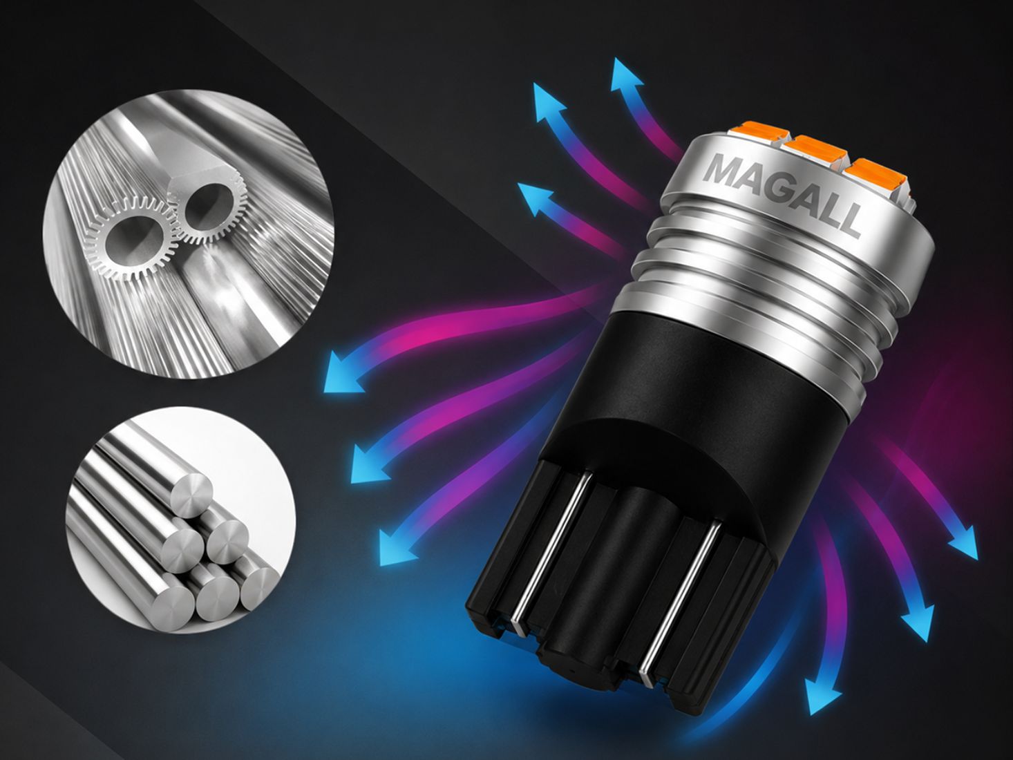LED žiarovky WY5W T10 oranžové MAGALL LONGLIFE 300lm 12V – foto 8