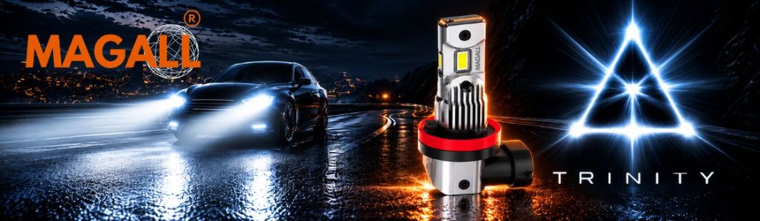 Żarówka LED H11 Canbus MAGALL TRINITY 3 Sekcje 3 Źródła Światła 12500lm/szt – zdjęcie 1